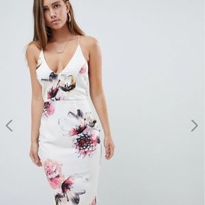 ASOS Floral White Strappy back Dress